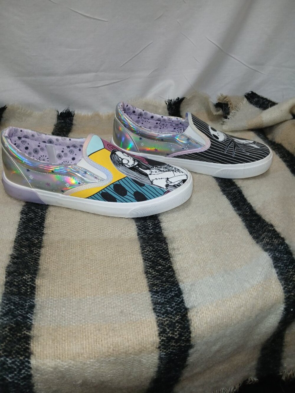 Disney Tim Burton NBX Slip‑On Shoes – Jack & Sally Art – Women’s 7 - Picture 2 of 5